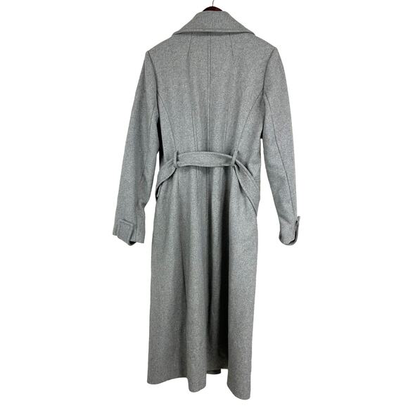 Kate Spade NWOT Gray Belted Notch Collar Coat Trench Size S Wool Blend Overcoat - Picture 5 of 12